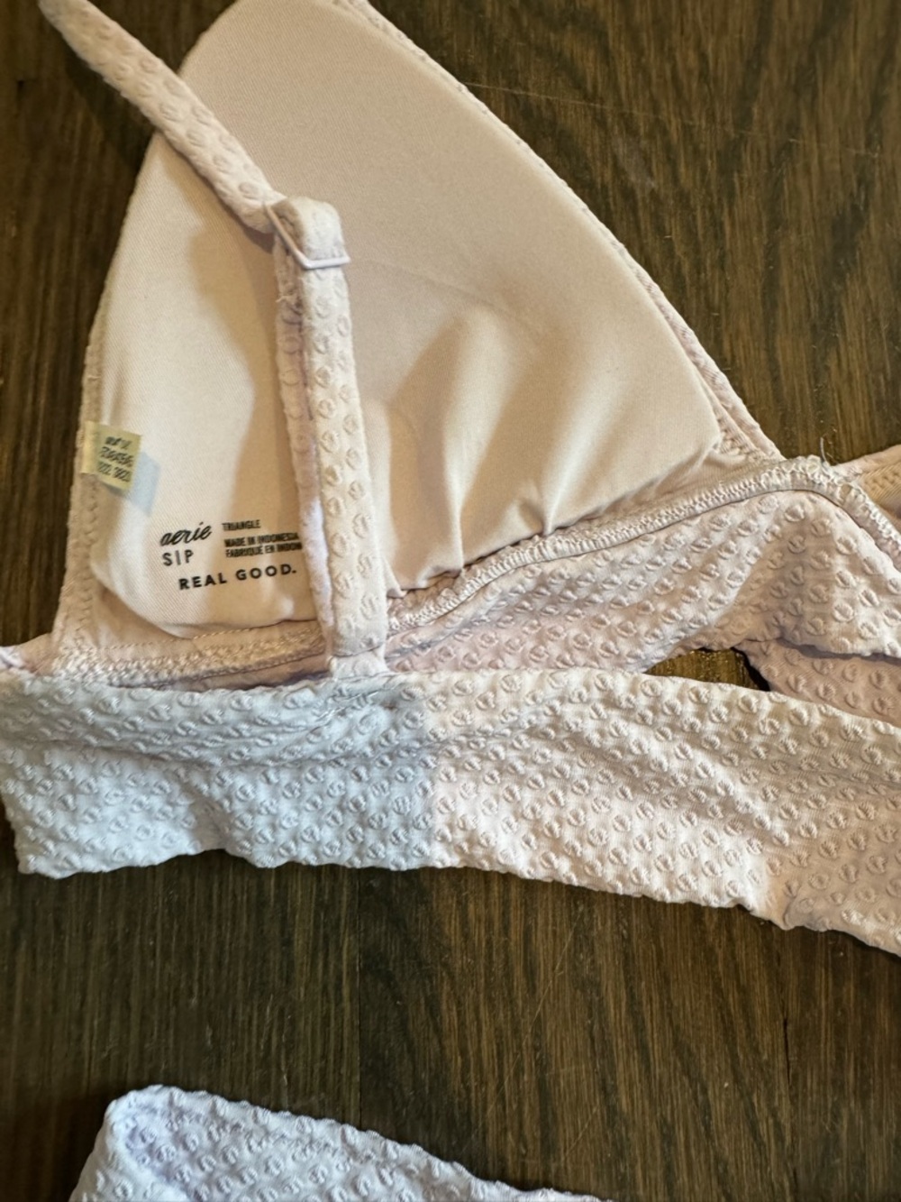 Aerie Lavender Swiss dot bikini XS bottoms S Top - Picture 4 of 4
